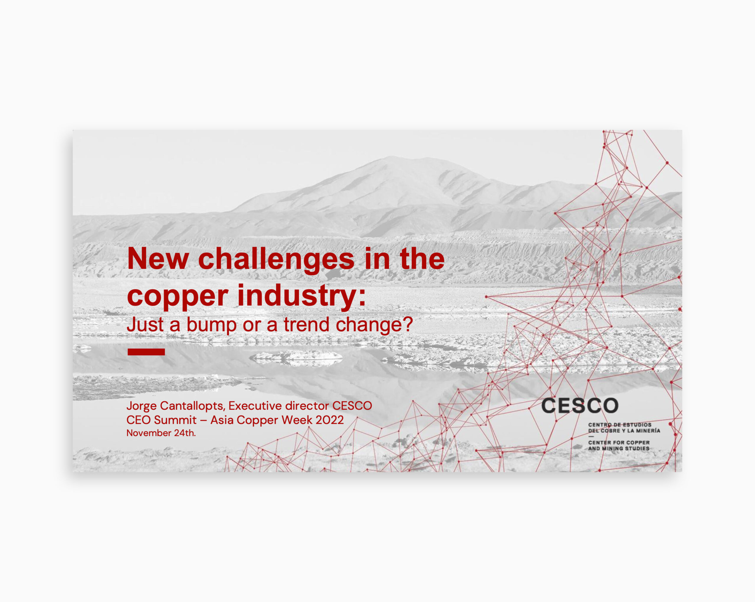 New challenges in the copper industry: Just a bump or a trend change?