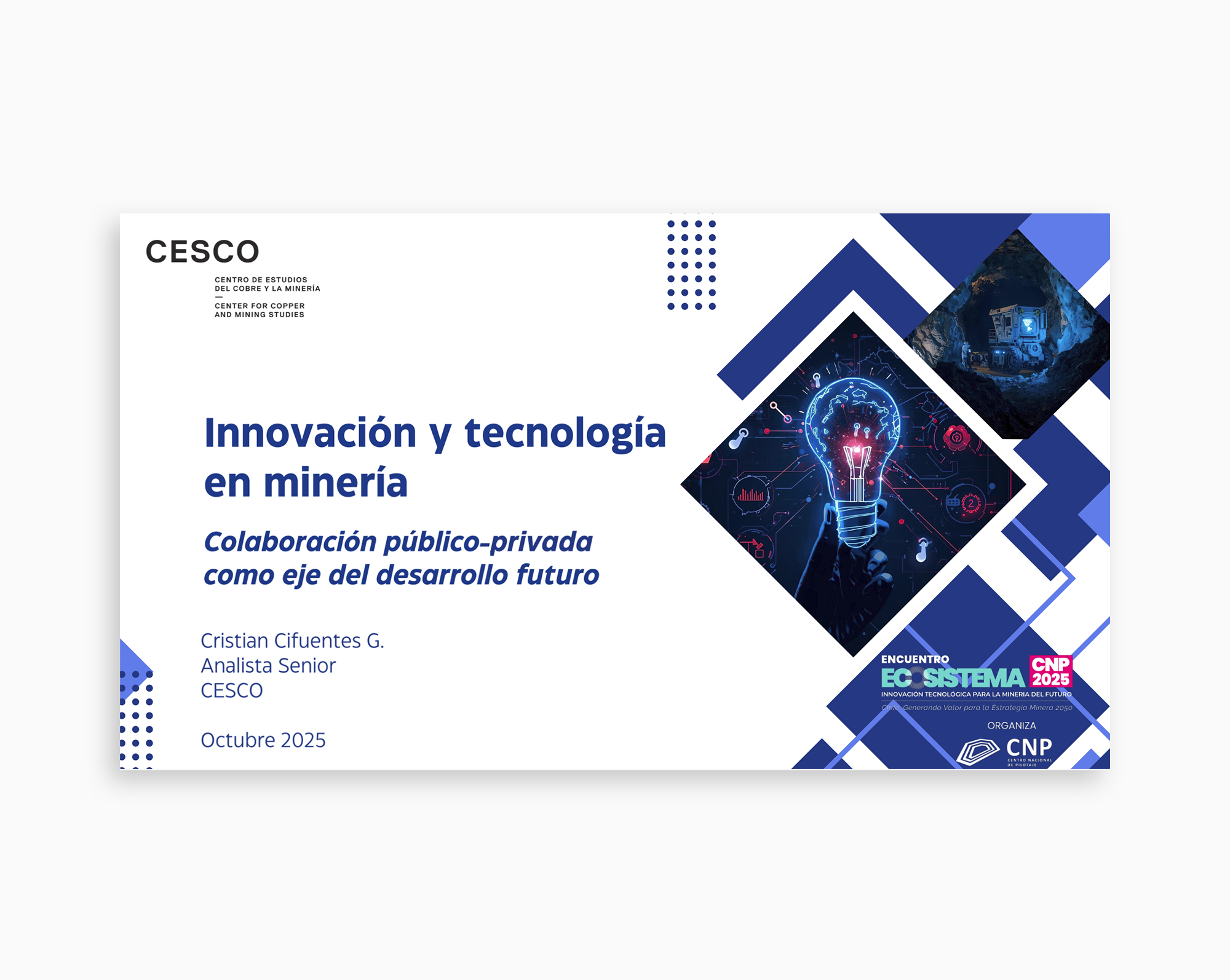 Innovación y tecnología en minería